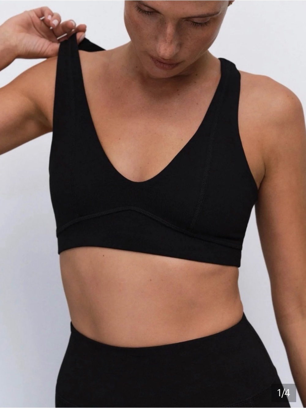 MATE the Label Black V-Neck Bralette
